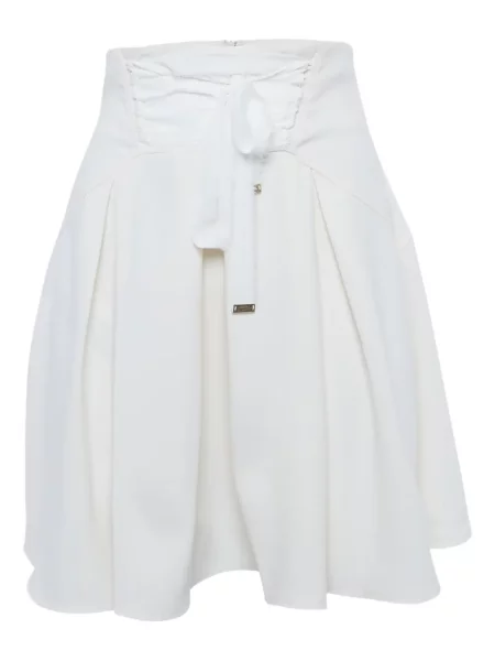 Mini fusta plisata Elisabetta Franchi plisată alb