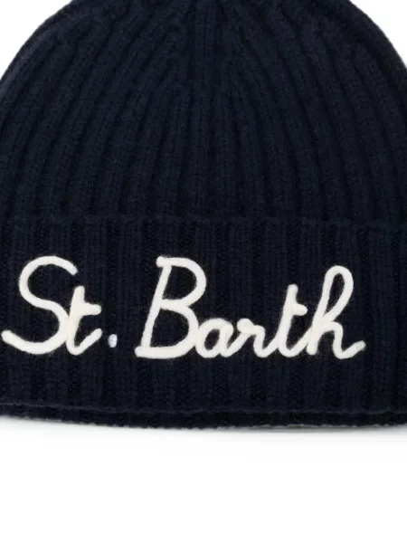 Căciulă Mc2 Saint Barth cu broderie tricotate albastru