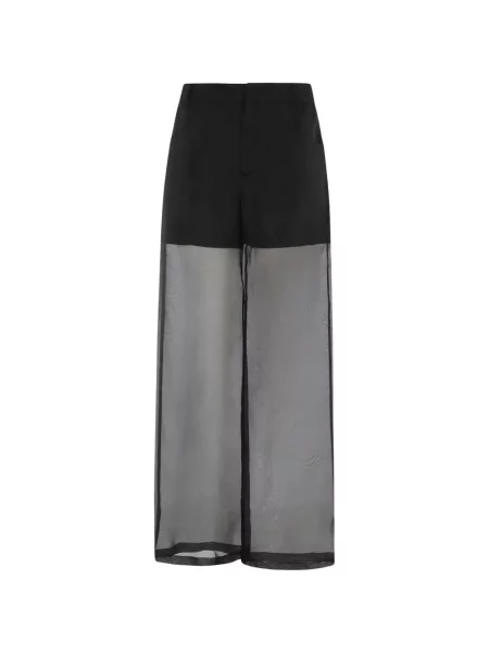 Pantaloni Federica Tosi transparente negru