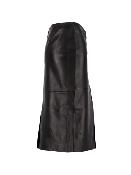 Kožená sukňa Isabel Marant čierna