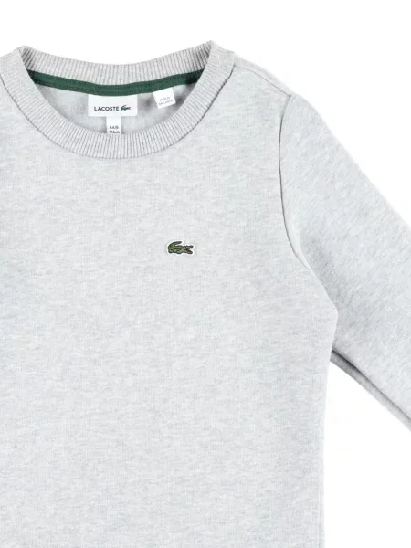 Gyerek fleece melegítő felső Lacoste szürke
