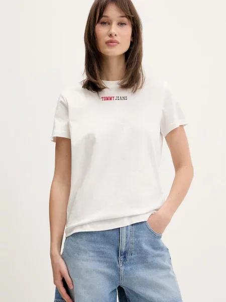 Tommy Jeans tričko béžové