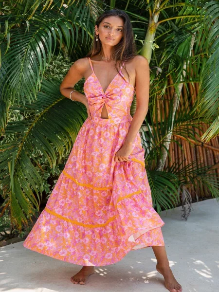 Макси платье Cupshe розовое