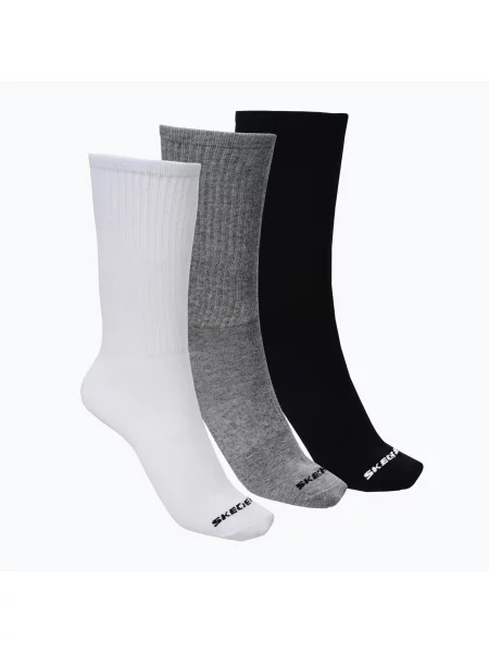 Ponožky SKECHERS Non Tery Crew Arch Support 3 pack white/black biela