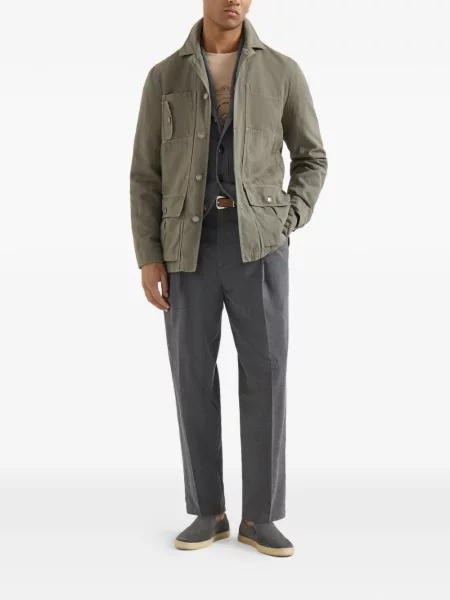 Pantaloni Brunello Cucinelli de lână gri