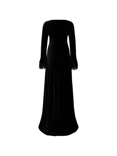 Rochie maxi Alberta Ferretti din dantelă negru