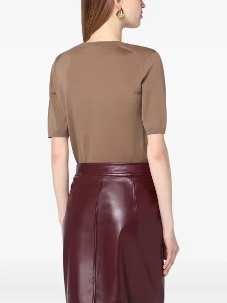 Tricou Max Mara de lână maro