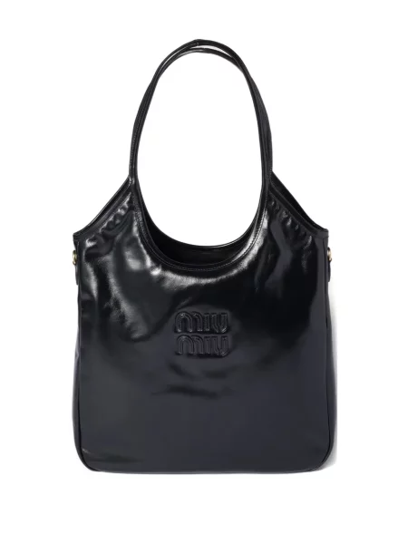 Geanta de piele Miu Miu din piele negru