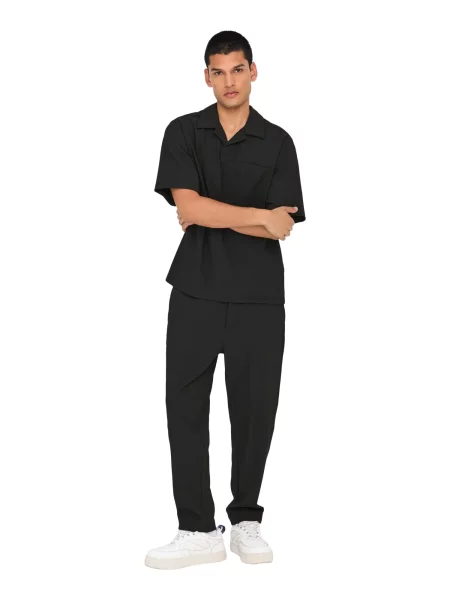 Only & Sons Pantaloni Pli' negru