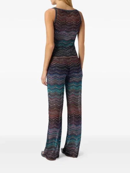Top Missoni cu paiete verde