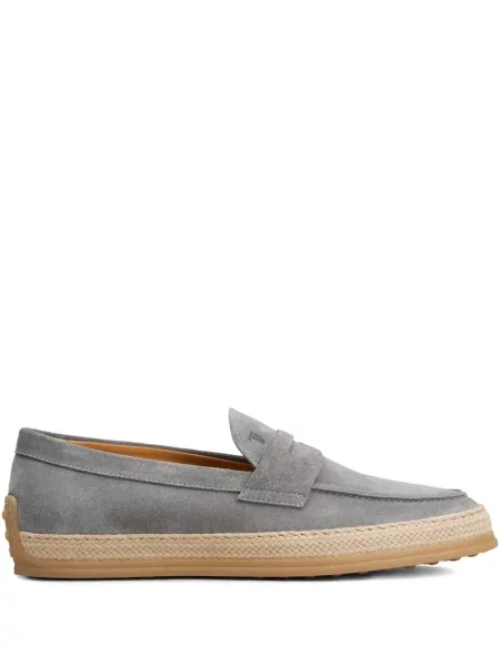 Pantofi loafer Tod's din piele de căprioară gri