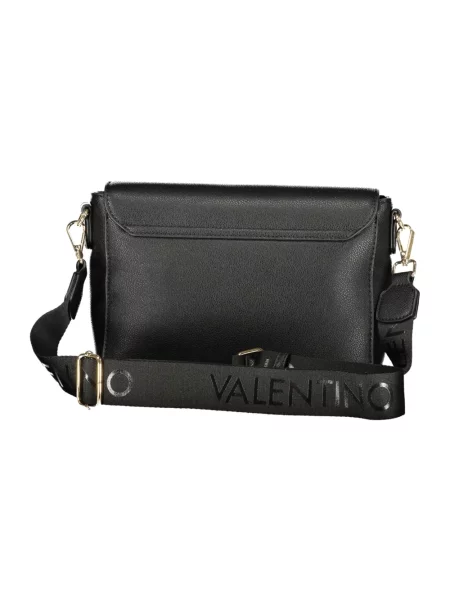 Lniana torebka Valentino Bags czarna