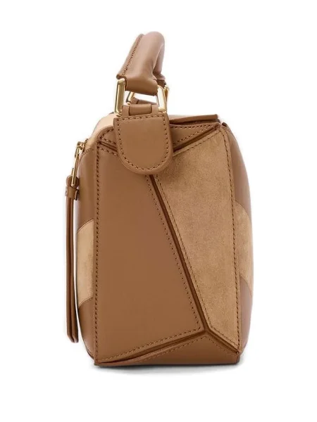 Geantă shopper Loewe cu dungi maro