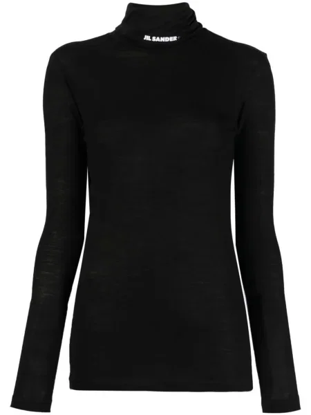 Lung top Jil Sander negru