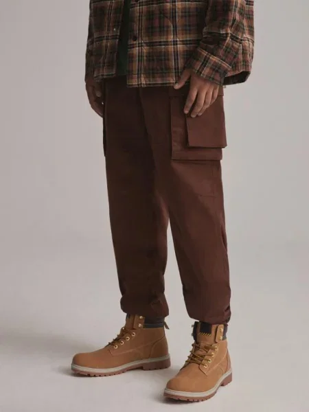 Карго DIVERSE Nelsinio бавовна/еластан коричневий