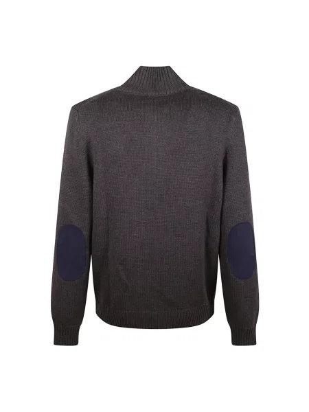 Sweter z golfem Fay wełniany do golfa brązowy