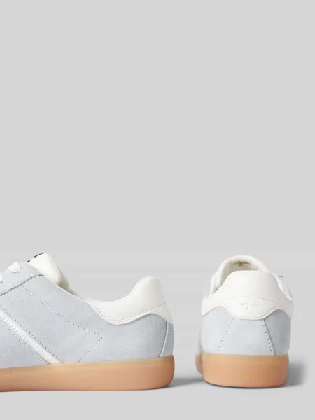 Sneakersy niskie z czystej skóry bydlęcej welurowej Tamaris