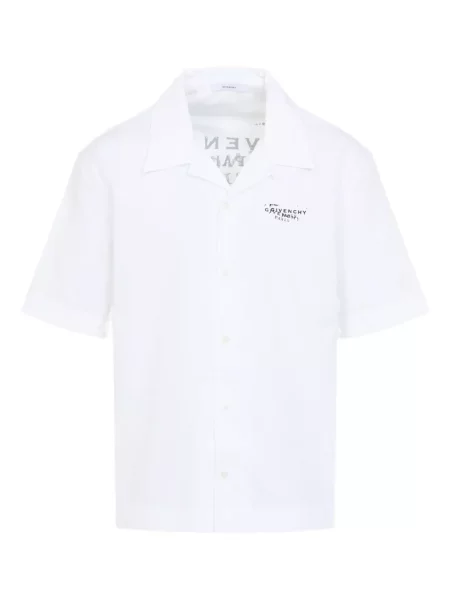 Cămașă Givenchy cu imagine scurtă alb