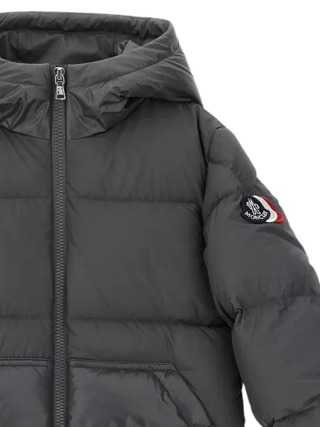 Páperová bunda Moncler Enfant sivá