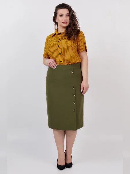 Спідниця міді All Posa зелений