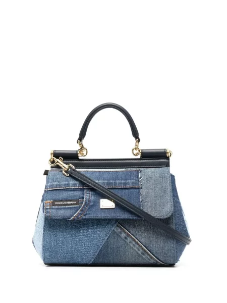 Geantă Dolce & Gabbana Sicily albastru