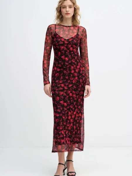 Obleka Never Fully Dressed Cherry Mesh Soho bordo