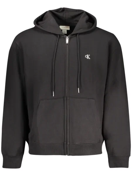 Hanorac Calvin Klein din material terry negru