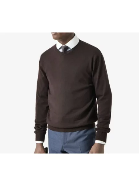 Sweter Corneliani brązowy