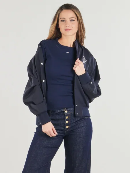 Geacă bomber Tommy Hilfiger de lână albastru