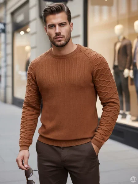 Sweter kamelowy