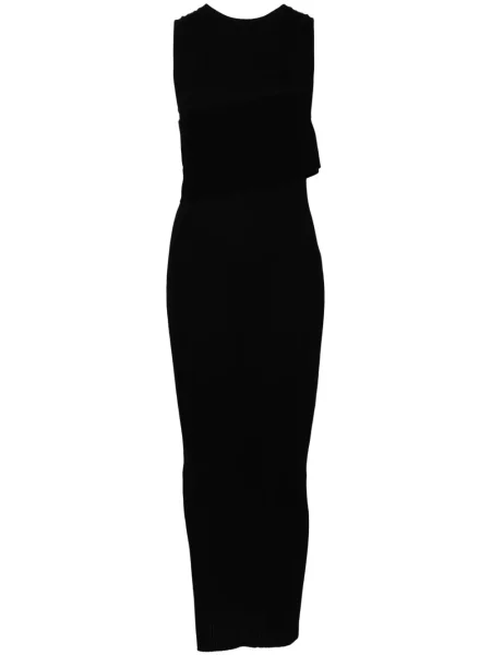 Rochie System de lână de costum negru