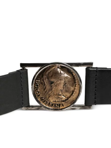 Cu centură curea Dolce & Gabbana din piele negru