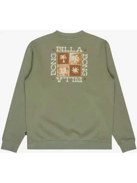 Bluza Billabong Foundation Crew zielono S beżowa