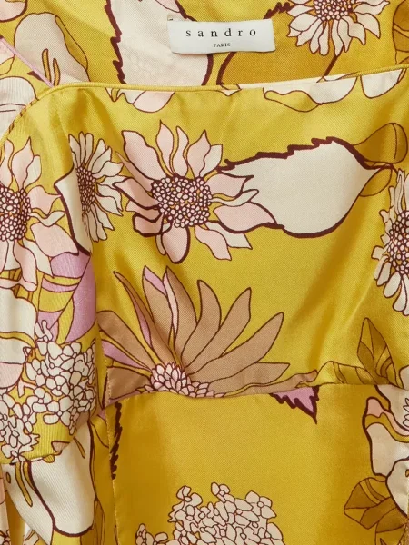 Bluză Sandro cu model floral cu imagine galben