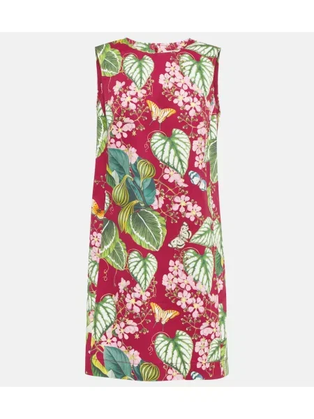 Cvetlična obleka Oscar De La Renta s cvetličnim vzorcem