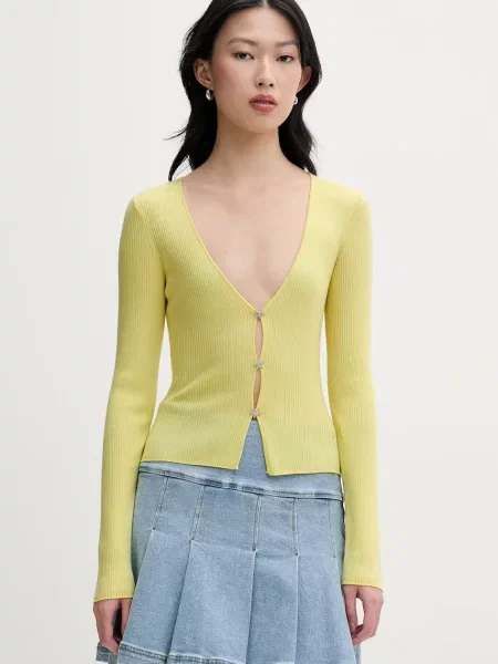 From Future sweter wełniany żółty