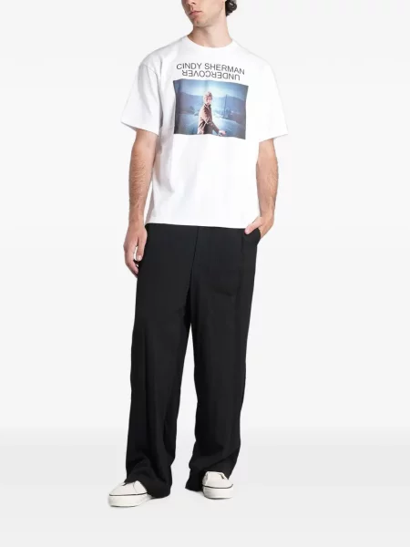 Tricou Undercover cu imagine alb