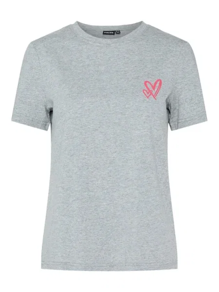 Pieces Tricou Maria gri