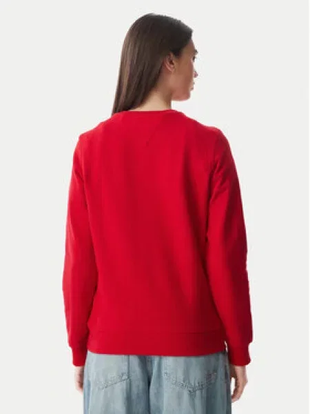 Tommy Jeans Džemperis Ess Logo Tamsiai raudona