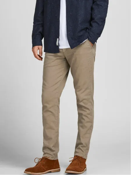 JACK & JONES Chino nadrág Marco Dave sötét bézs