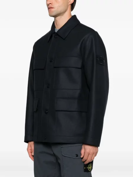 Palton Stone Island cu strasuri albastru