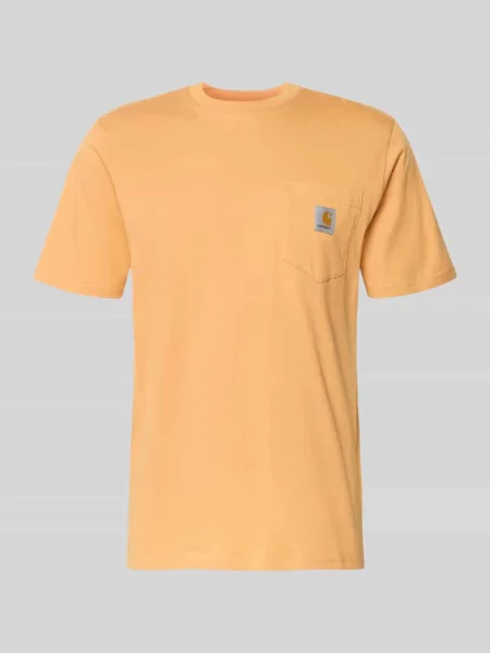 T-shirt w kroju regular fit z naszywką z logo Carhartt Work In Progress pomarańczowa