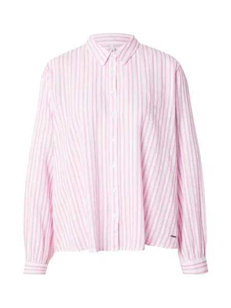 Pepe Jeans Bluză roz alb