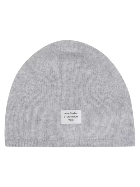 Czapka Acne Studios z kaszmiru z logo szara