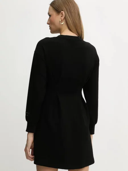 Armani Exchange rochie mini evazati negru