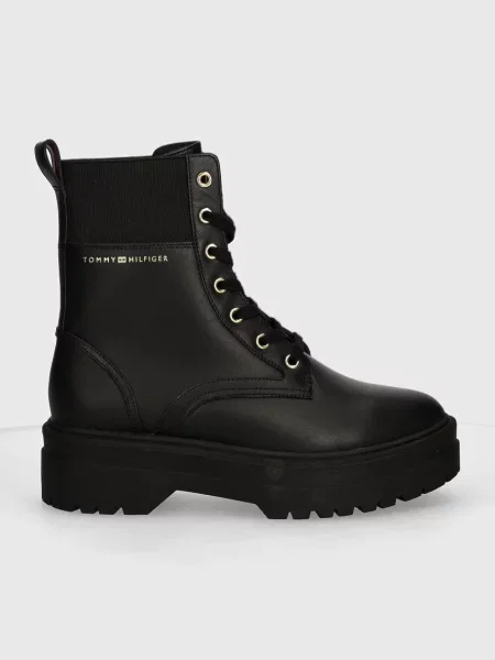 Trapery Tommy Hilfiger czarne