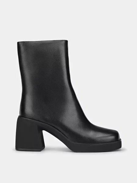 Кожаные ботильоны Braska черные