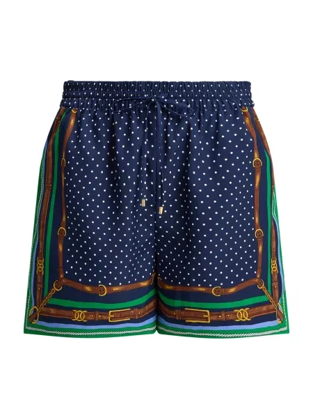 Lauren Ralph Lauren Pantaloni bleumarin / maro / verde limetă alb