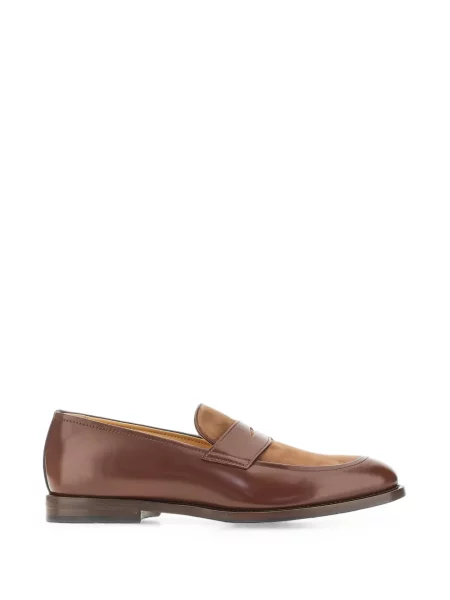 Pantofi loafer Brunello Cucinelli din piele maro