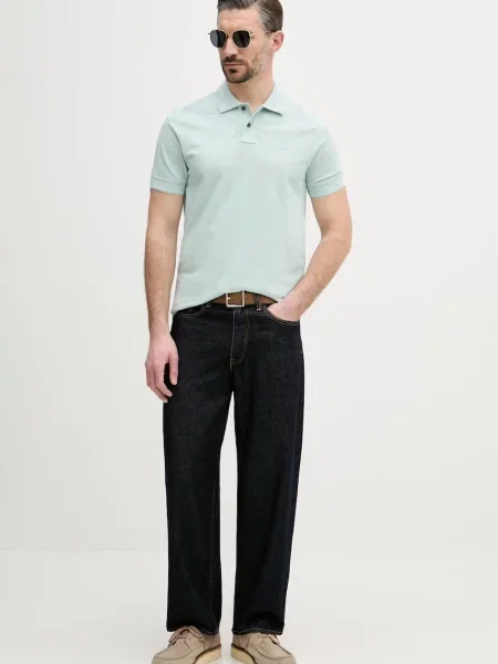 Tricou polo Boss portocaliu